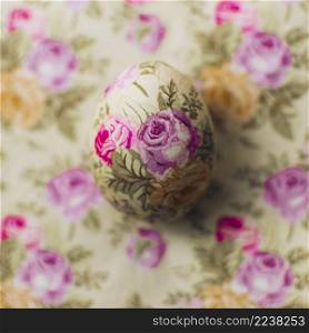 rose ornamented easter egg