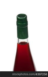 Rose wine bottle isolated on a white background