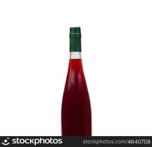 Rose wine bottle isolated on a white background