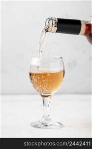 rose wine poured glass tasting
