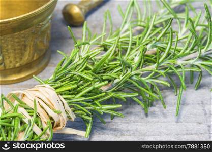 rosemary with mortar