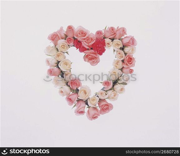 roses in the shape of heart