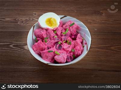 Rosolli - tradition Beetroot salad of Finland