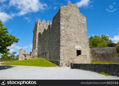 Ross Castle with blue sky, County Kerry, Ireland