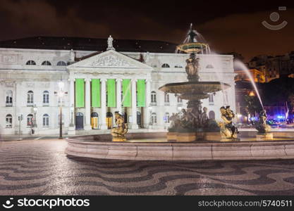 Rossio Square (Pedro IV Square) in the city of Lisbon, Portugal