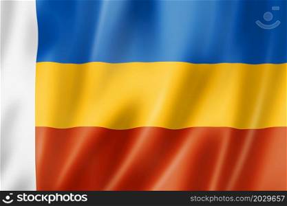 Rostov state - Oblast - flag, Russia waving banner collection. 3D illustration. Rostov state - Oblast - flag, Russia