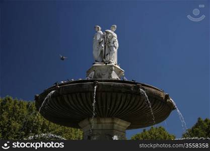 Rotunda Fountain in Aix en Provence, France