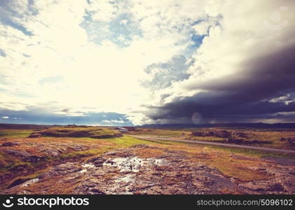 Rough Arctic terrain of Iceland