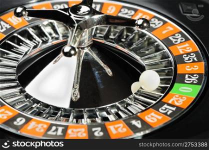 Roulette. Gambling in game establishments of a casino