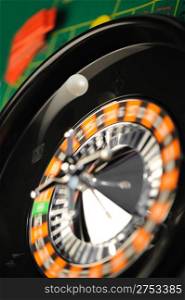 roulette in motion. Gambling in game establishments of a casino