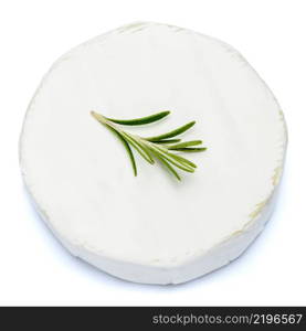 Round brie or camambert cheese isolated on a white background. Round brie or camambert cheese on a white background