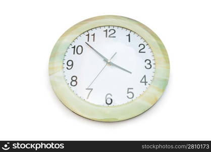 Round clocks isolated on the white background