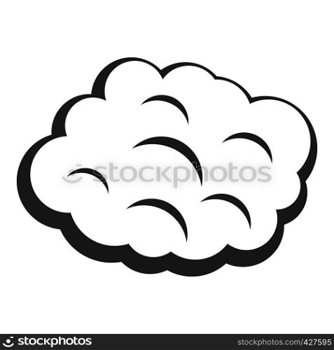 Round cloud icon. Simple illustration of round cloud vector icon for web. Round cloud icon, simple style
