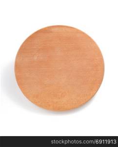 round cutting board isolated on white background