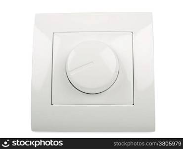 round electrical switch isolated on white background