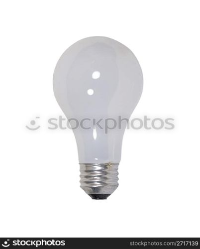 Round glass bulb lightbulb used to light a room - path included