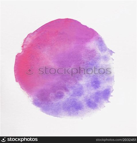 round pink blue stain white background