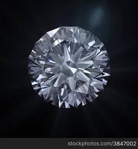 Round shape diamond with clipping path