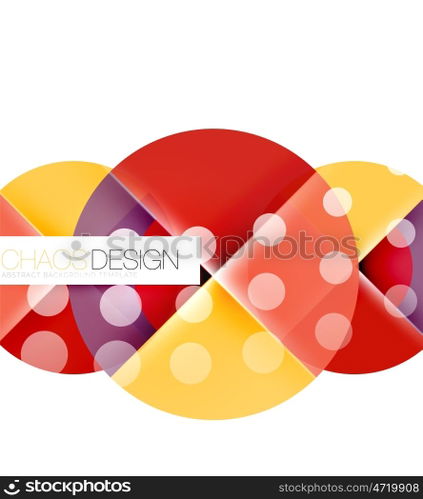 Round shape elements composition. Abstract background