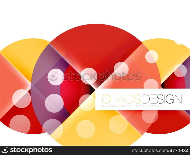 Round shape elements composition. Abstract background