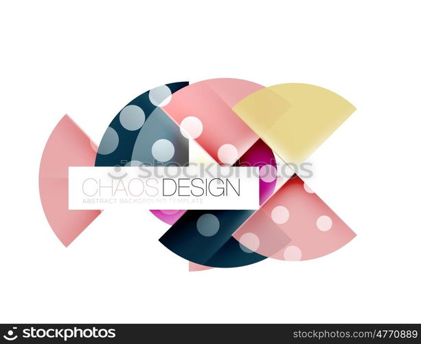 Round shape elements composition. Abstract background