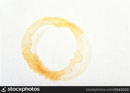 round stains of drink on white paper