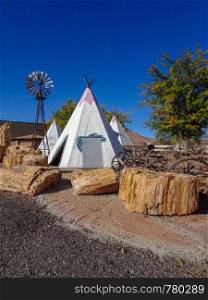 Route 66 Teepee roadside attraction in Ariona