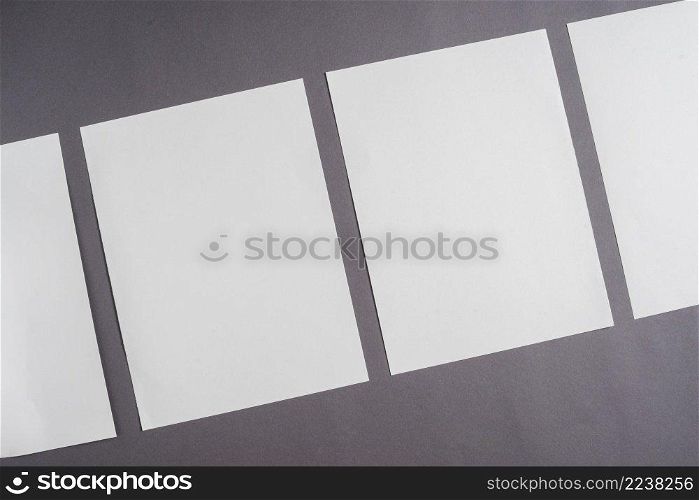 row blank white sheet