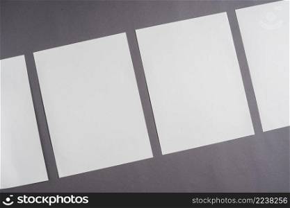 row blank white sheet