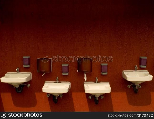 Row of Sinks at Varying Heights