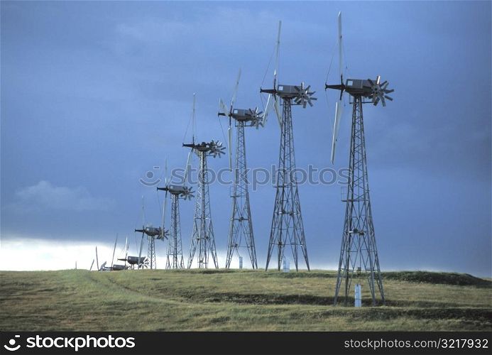 Row of Windmills
