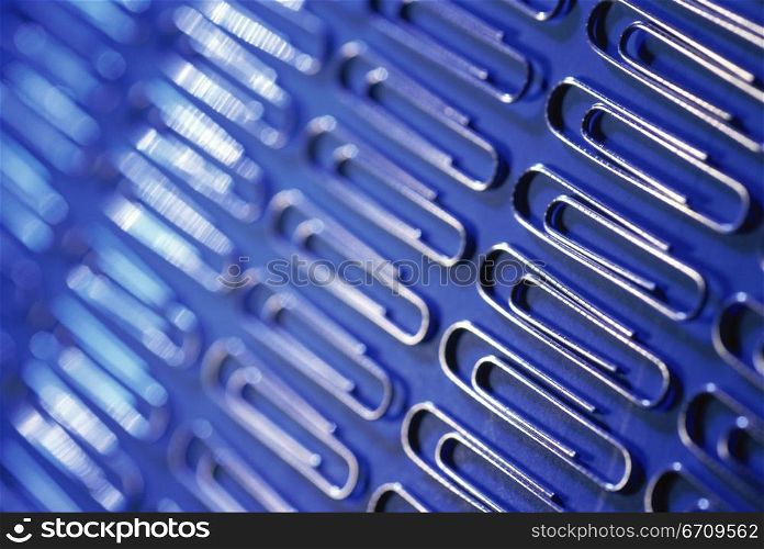 Rows of paper clips