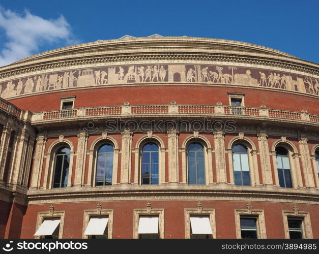 Royal Albert Hall in London. Royal Albert Hall concert room in London, UK