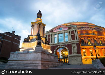 Royal albert hall theatre in London, England