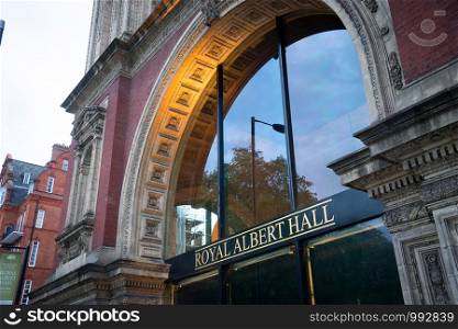 Royal albert hall theatre in London, England