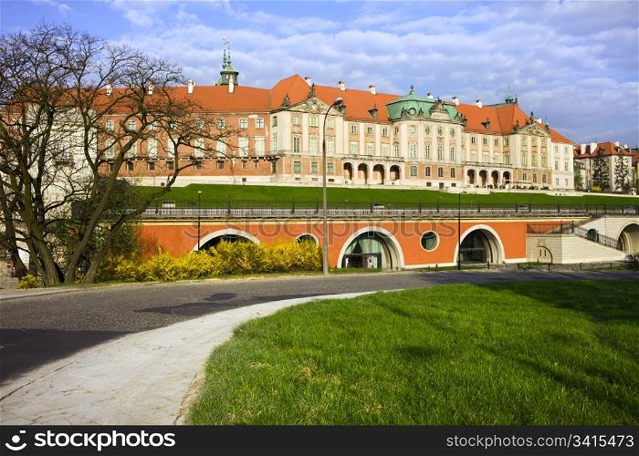 Royal Castle and The Kubicki Arcades in the Old Town of Warsaw, Poland