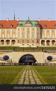 Royal Castle architecture in Warsaw, Poland