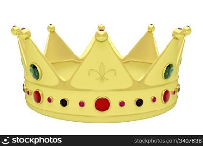 Royal crown isolated on white