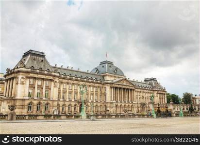 Royal Palace bulding facade in Brussels, Belgium