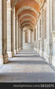 Royal Palace corridor, Madrid, Spain