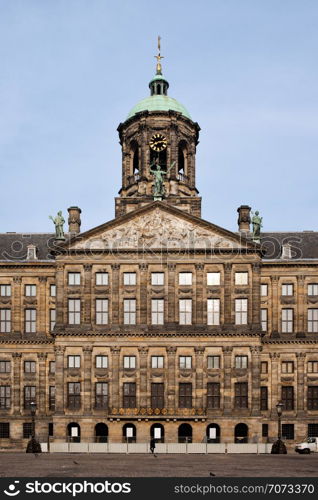 Royal Palace (Dutch: Koninklijk Paleis) in the city of Amsterdam, Netherlands.