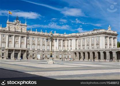 Royal Palace in Madrid in a beautiful summer day, Spain
