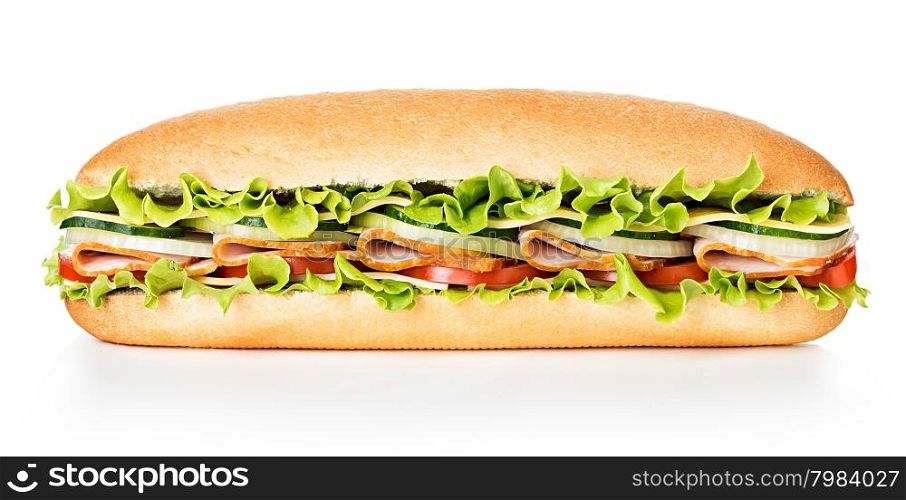 Royal sandwich isolated on white background