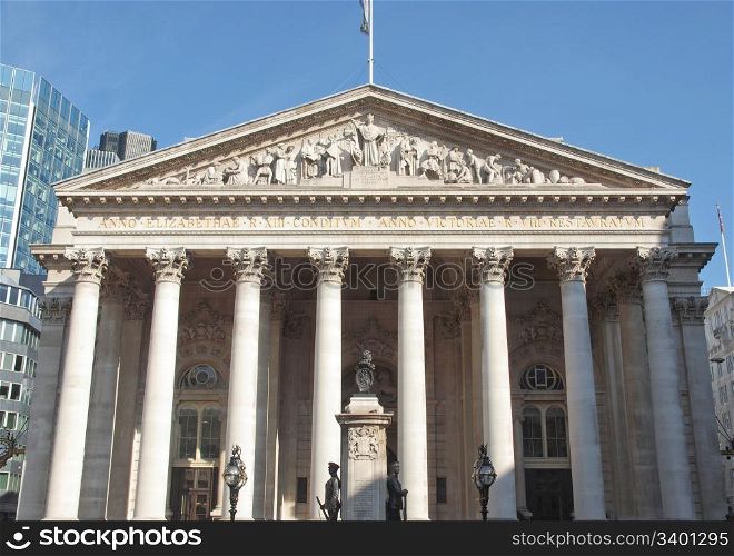 Royal Stock Exchange, London. The Royal Stock Exchange, London, England, UK