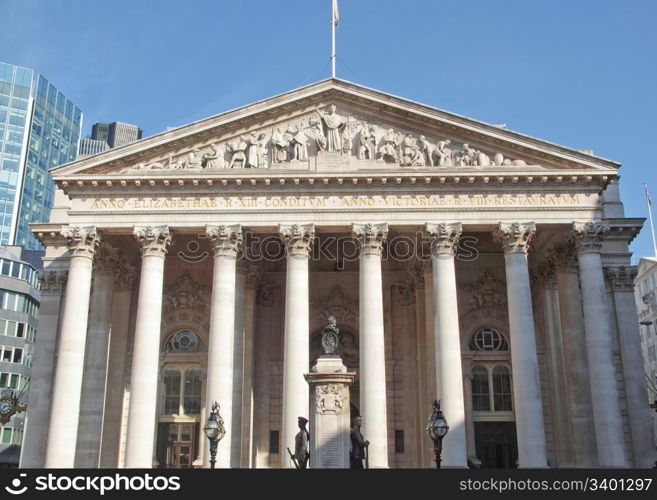 Royal Stock Exchange, London. The Royal Stock Exchange, London, England, UK