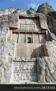 Royal tomb and bas-relief in Naqsh-e Rostam, Iran