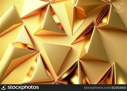 Royal Treatment A Golden Polygonal Background of Luxury. Royal Treatment A Golden Polygonal Background of Luxury AI Generated