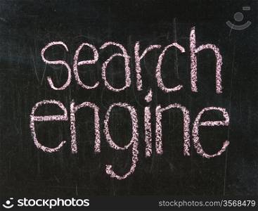 &rsquo;SEARCH ENGINE&rsquo; written on the blackboard