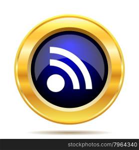 Rss sign icon. Internet button on white background.