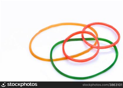 Rubber Band on white background